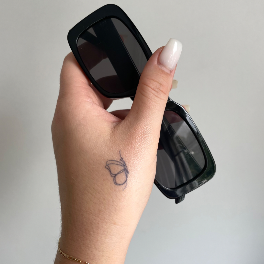 Temporary tattoo butterfly fineline