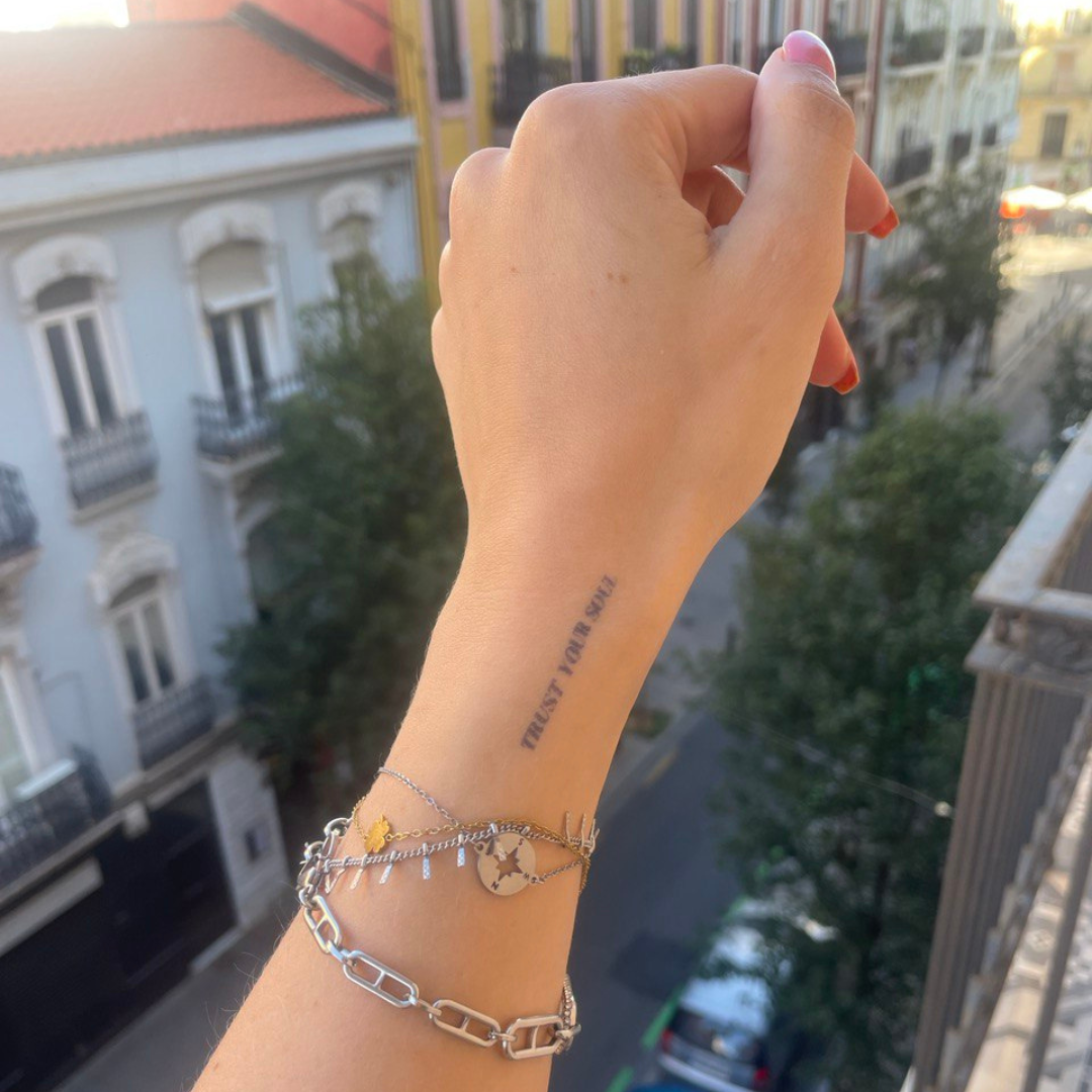 Temporary tattoo trust your soul
