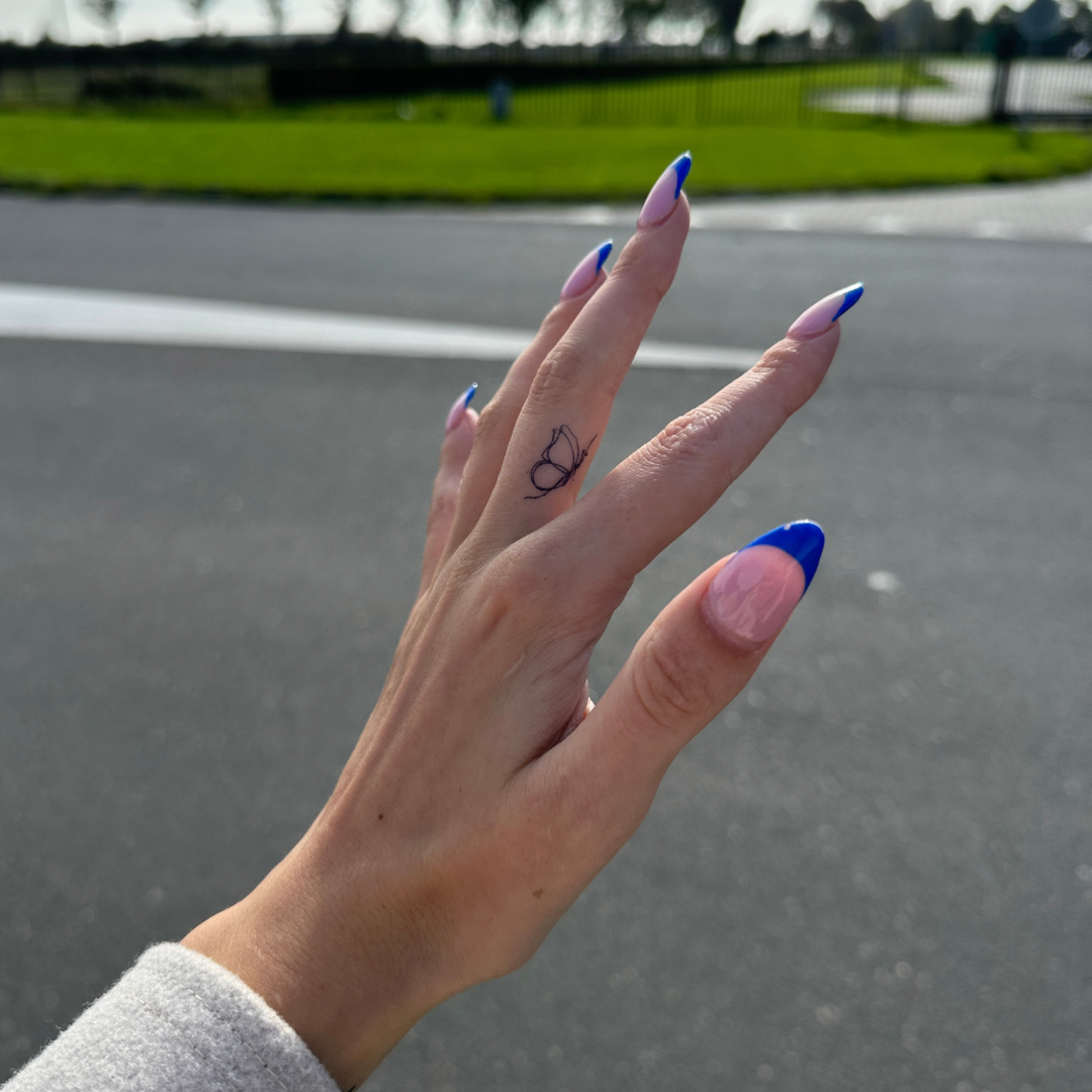 Temporary tattoo butterfly fineline