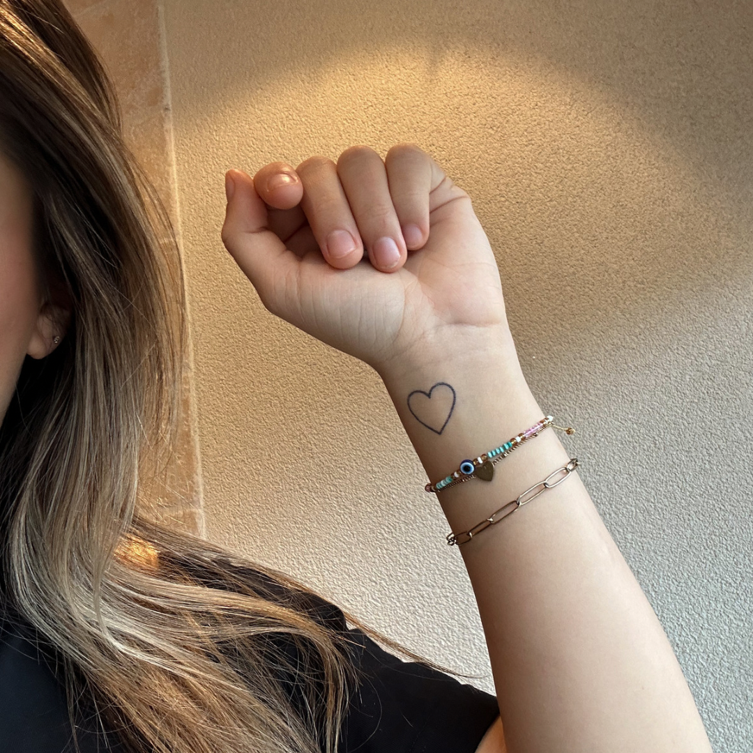 Temporary tattoo heart