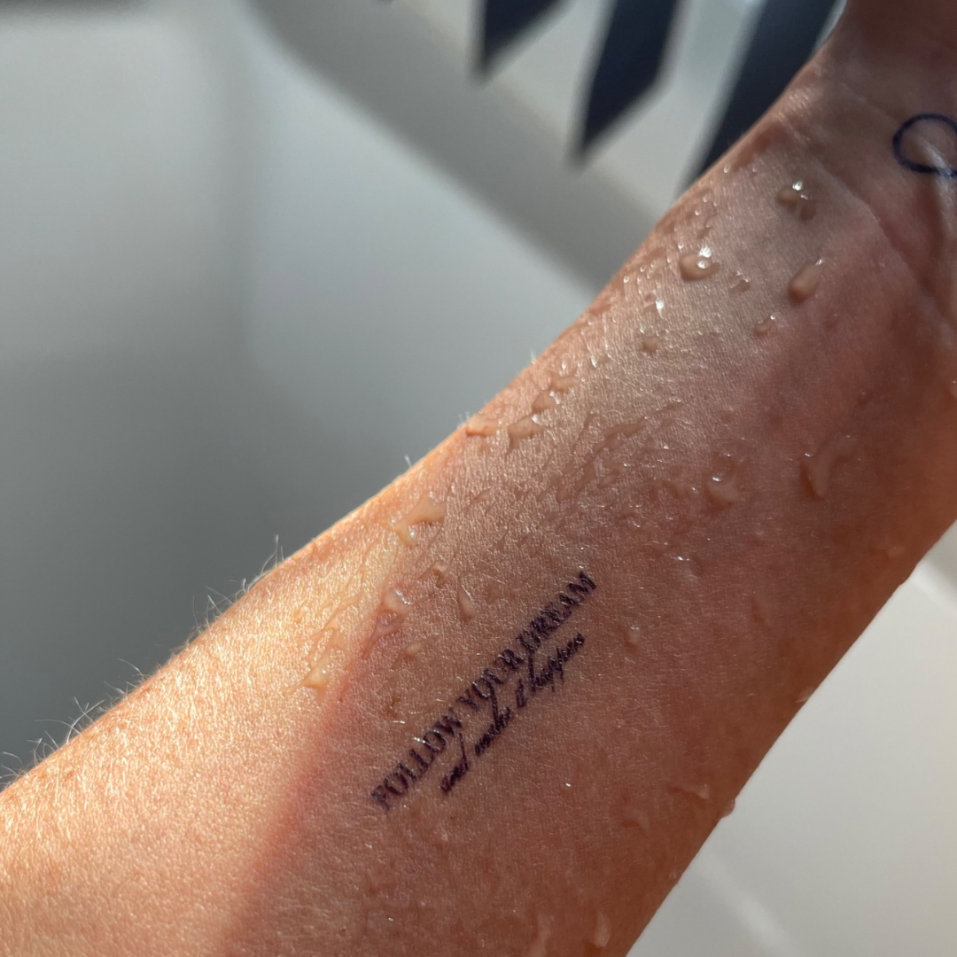 Temporary tattoo follow your dream
