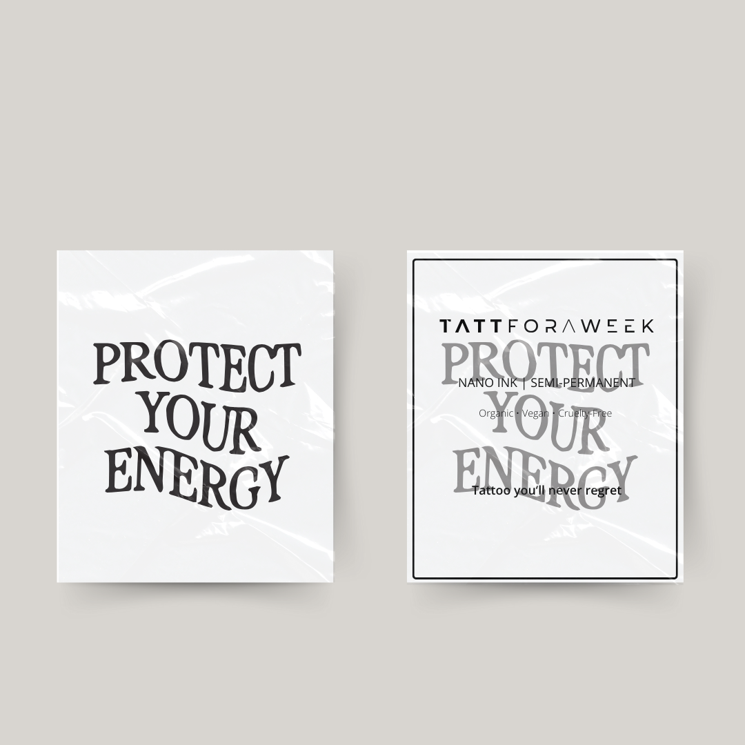 Temporary tattoo protecting your energy
