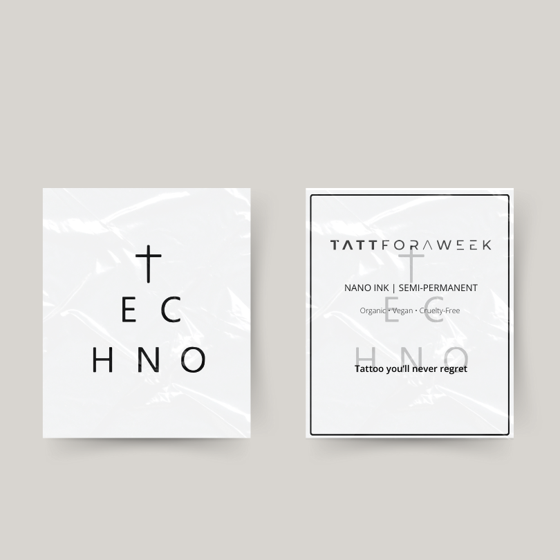 Temporary techno tattoo