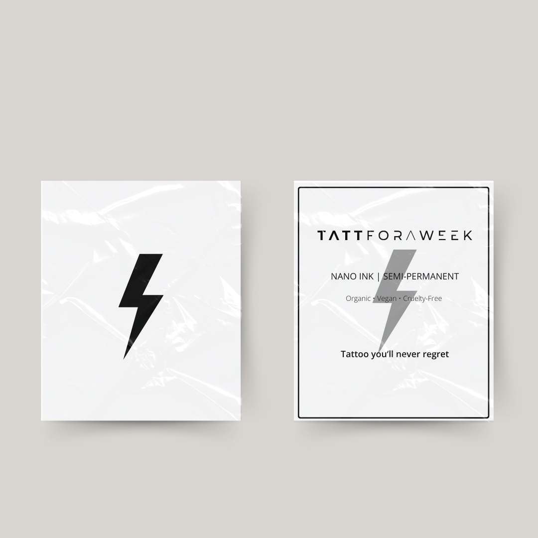 Temporary tattoo lightning