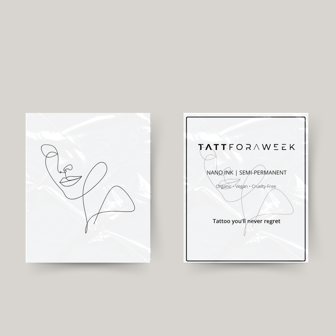 Temporary tattoo face fineline