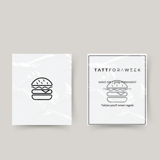 Temporary tattoo hamburger