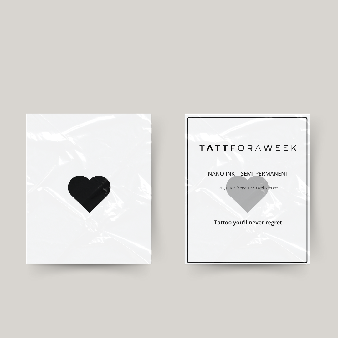 Temporary tattoo black heart