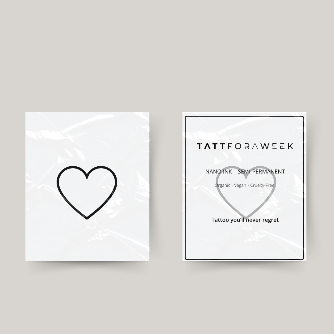 Temporary tattoo heart