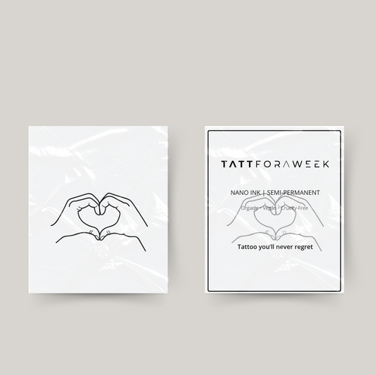 Temporary tattoo hands heart