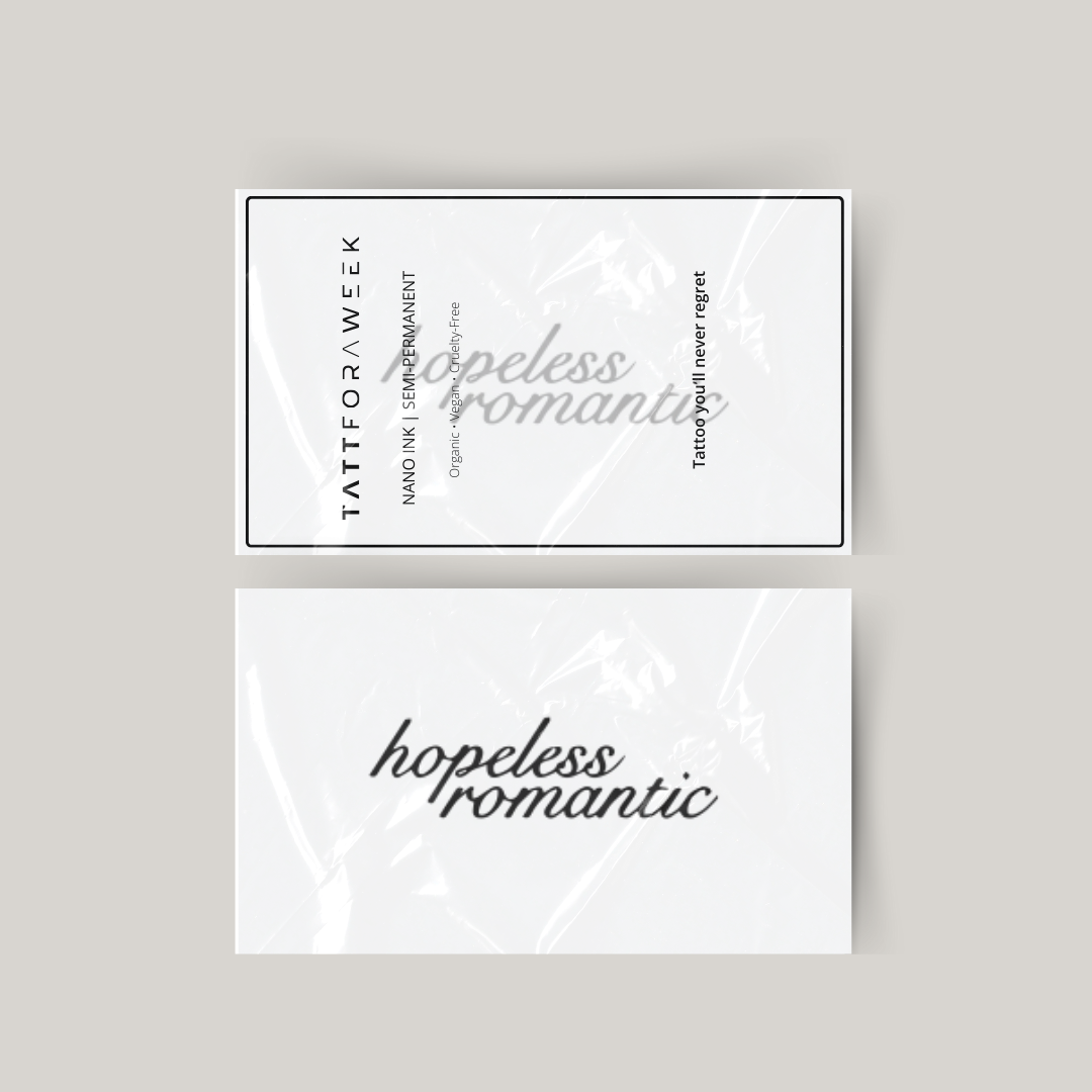 Temporary tattoo hopeless romantic