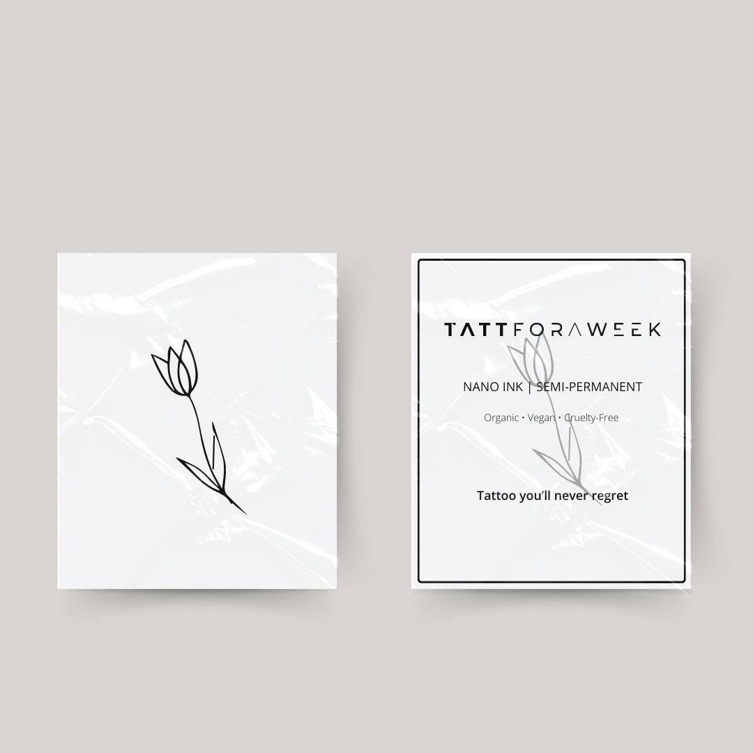 Temporary tattoo tulip
