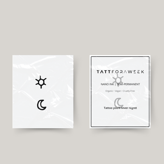 Temporary tattoo star and moon