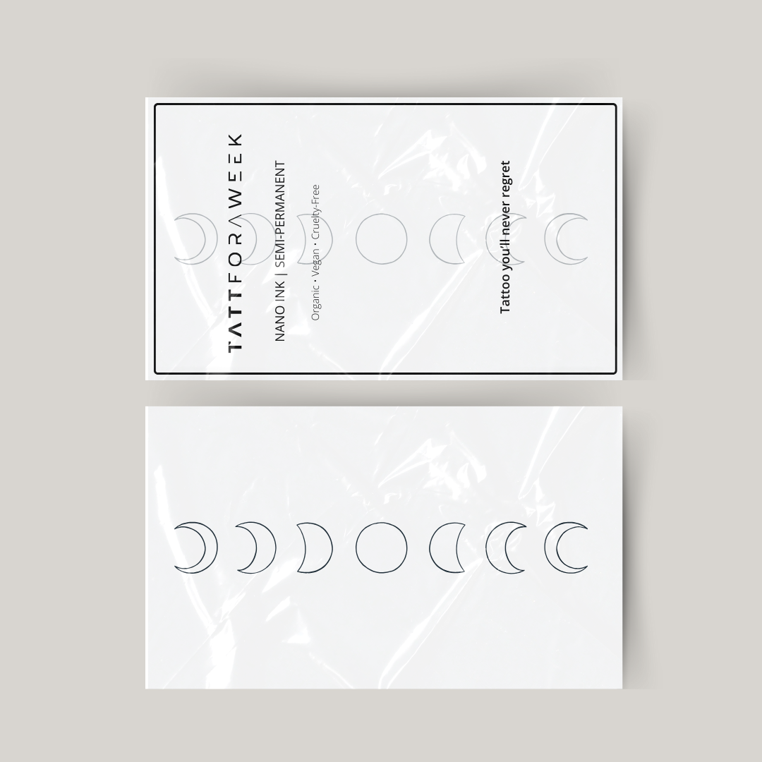 Temporary tattoo phase of the moon