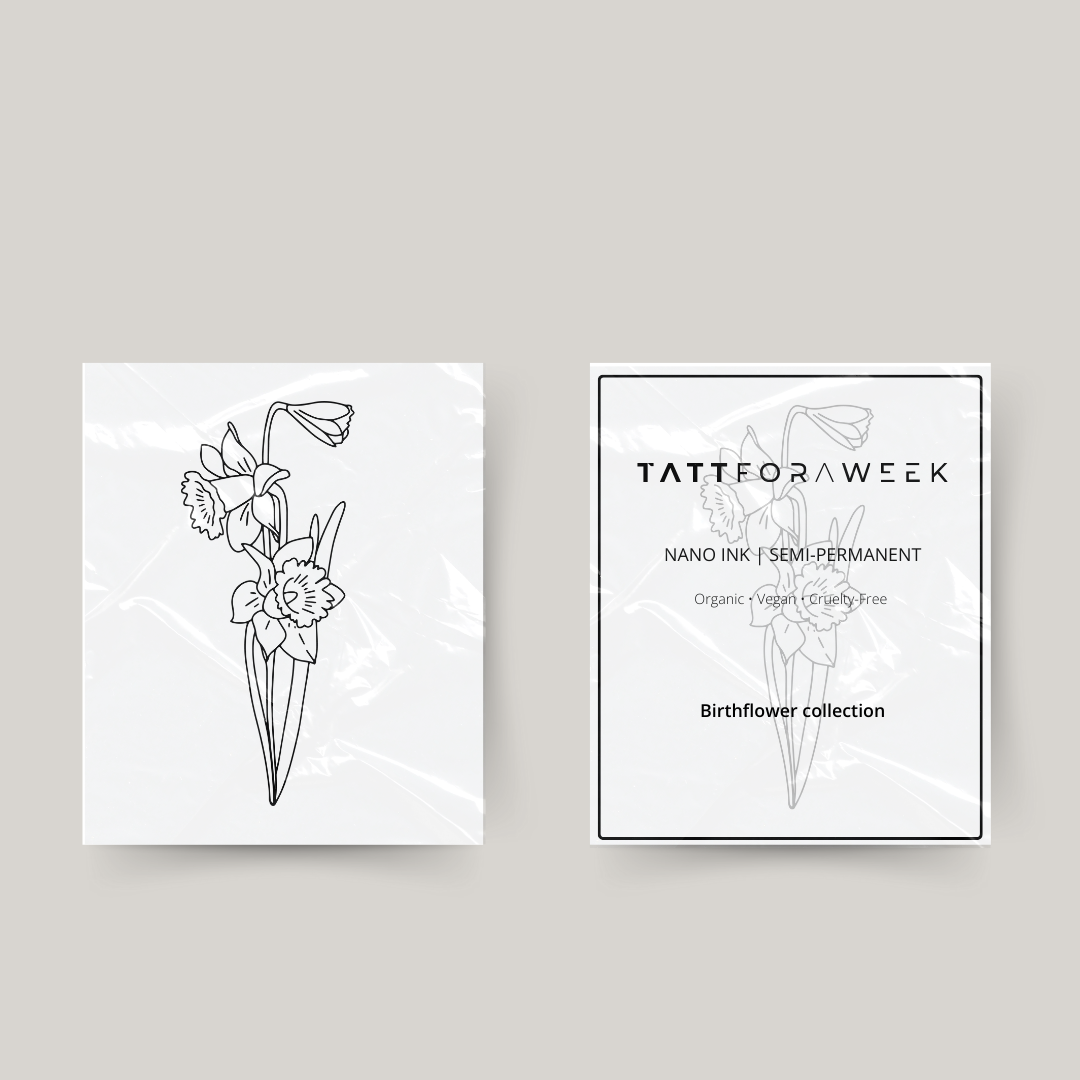 Temporary tattoo birthflower march