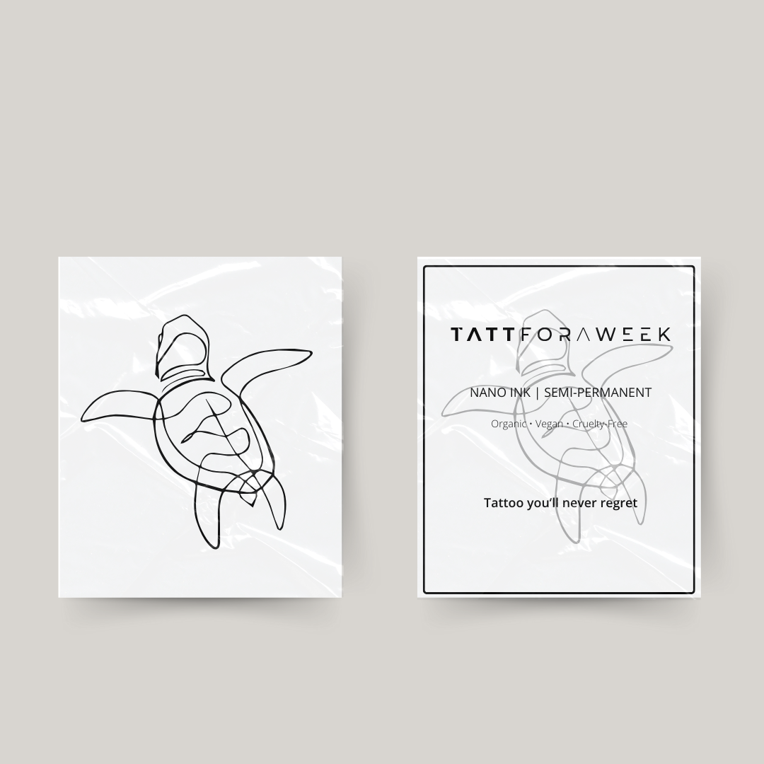Temporary tattoo turtle