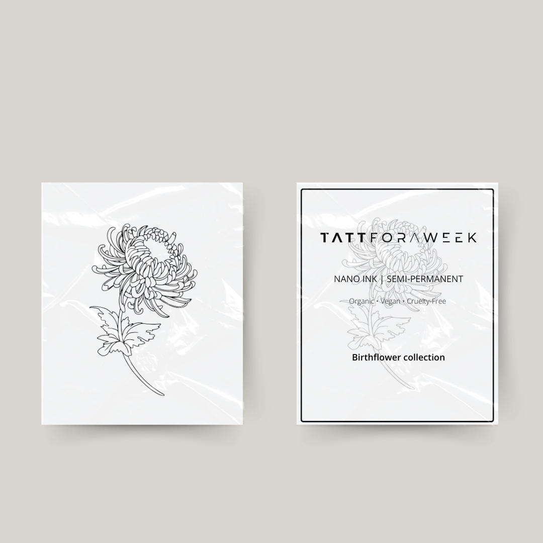 Temporary tattoo birthflower november