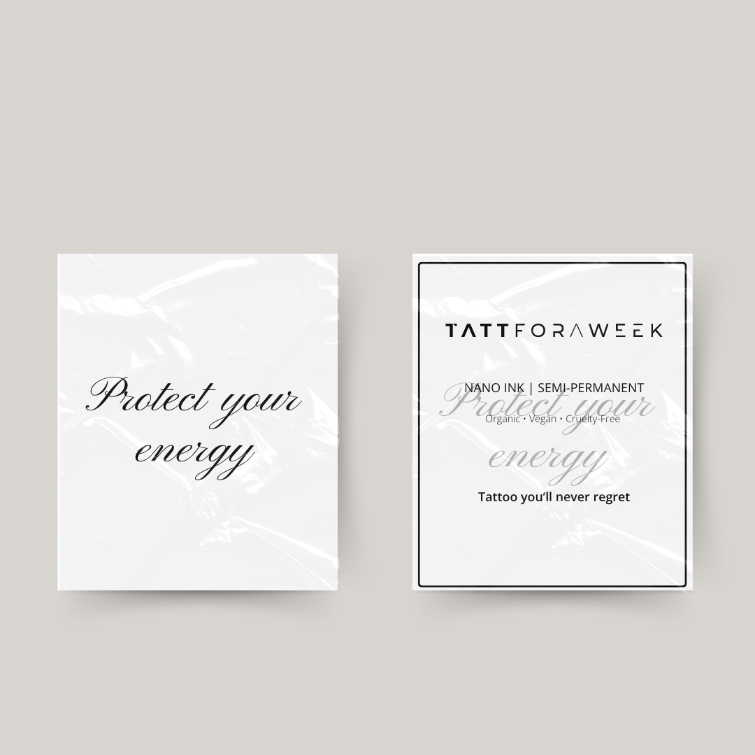 Temporary tattoo protect your energy