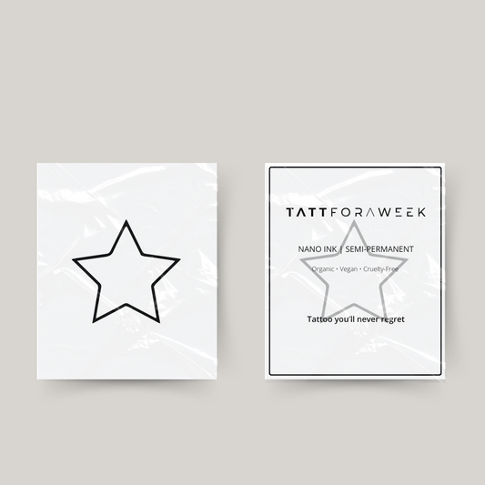 Temporary tattoo star