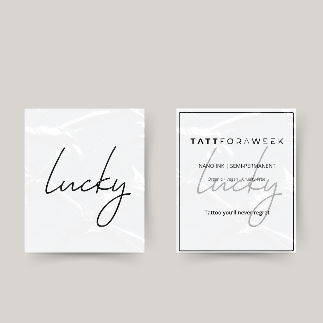 Temporary tattoo lucky
