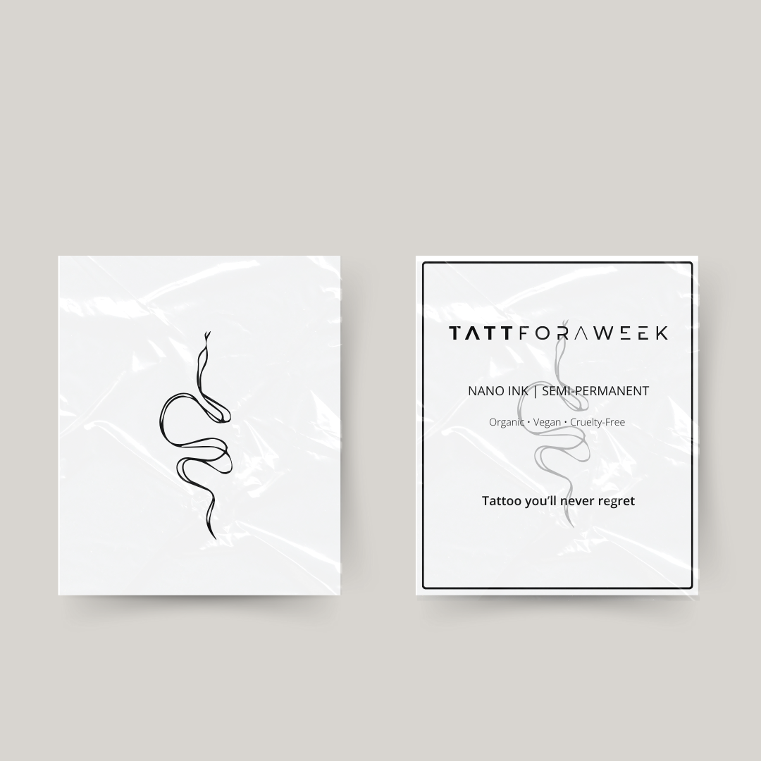 Temporary tattoo snake fineline
