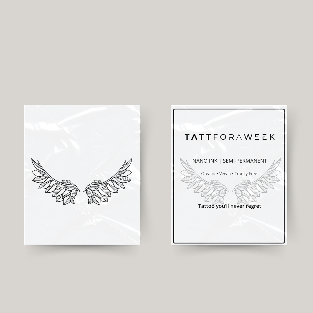 Temporary tattoo wings