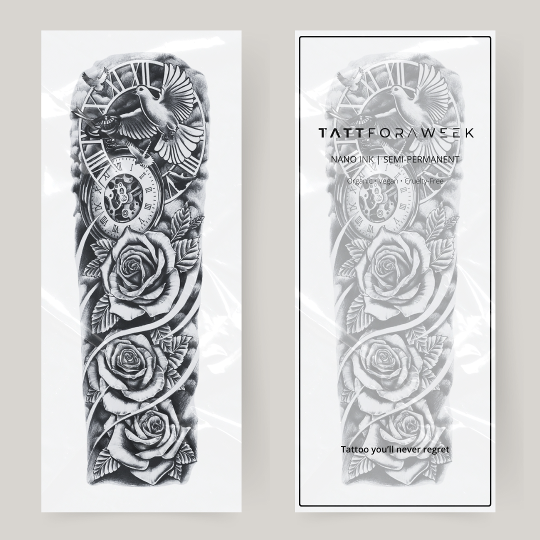 Fake tattoo sleeve pigeon