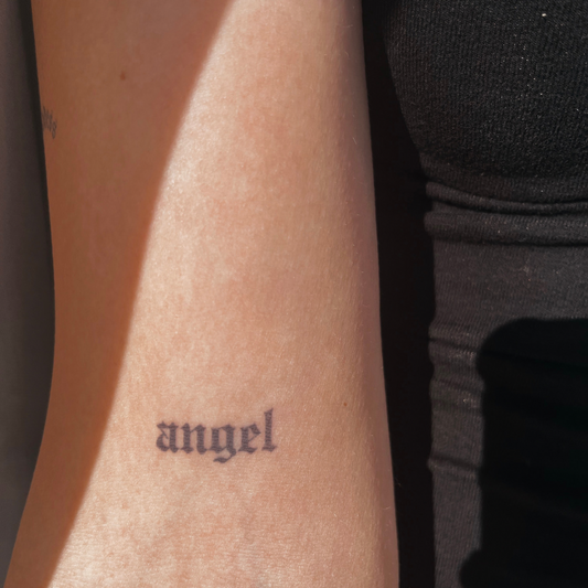 Temporary tattoo angel
