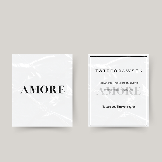 Temporary tattoo amore