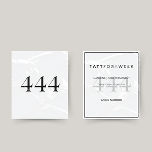 Temporary tattoo angel numbers 444