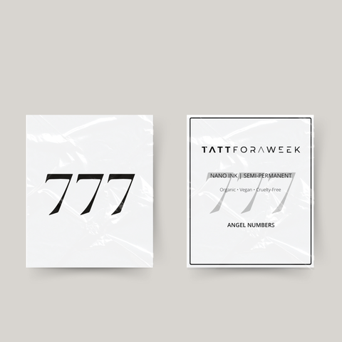 Temporary tattoo angel numbers 777