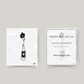 Temporary tattoo flower in vase