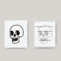 Temporary skull tattoo