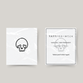 Temporary skull tattoo with hearts