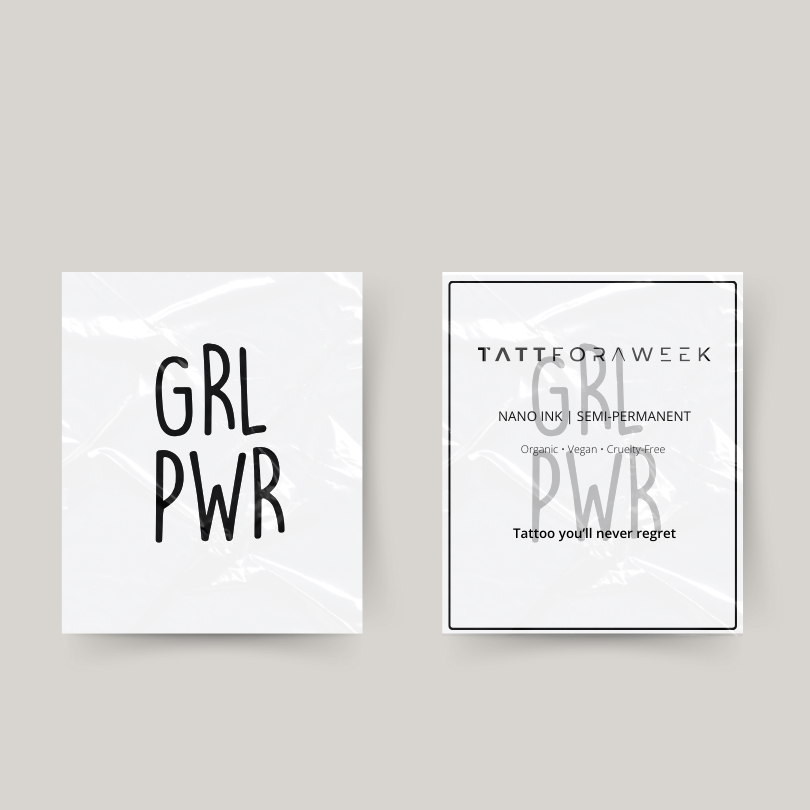 Temporary tattoo girlpower