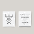 Temporary tattoo heart with eye and swords