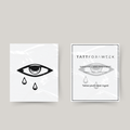 Temporary tattoo crying eye