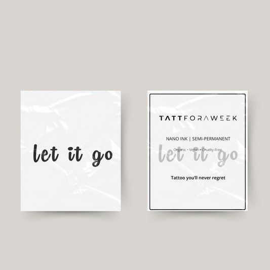 Temporary tattoo let it go