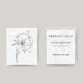 Temporary tattoo moon lily