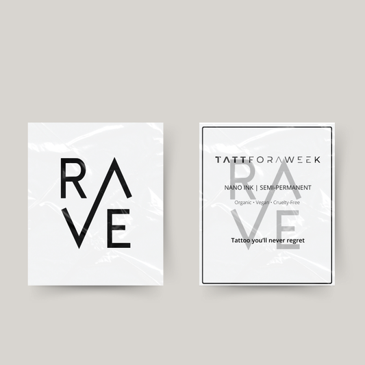 Temporary rave tattoo