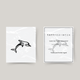 Temporary tattoo elegant dolphin