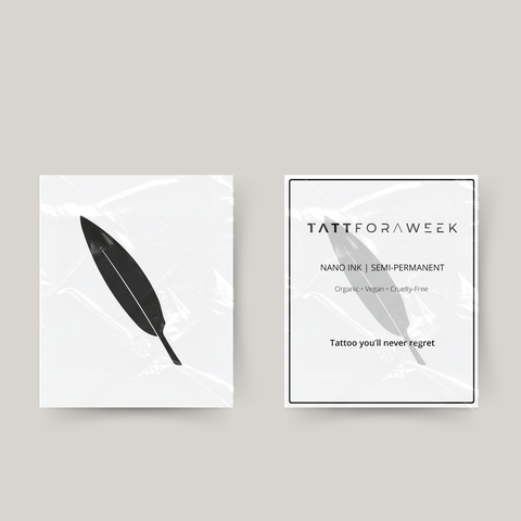 Temporary feather tattoo