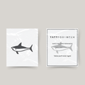 Temporary tattoo blue shark