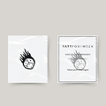 Temporary tattoo dice with flame