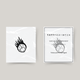 Temporary tattoo dice with flame