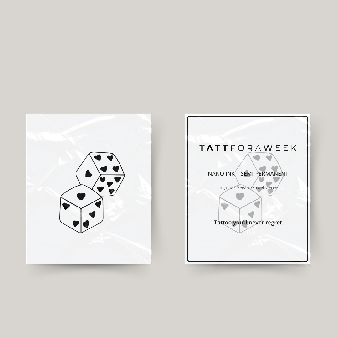 Temporary tattoo dice