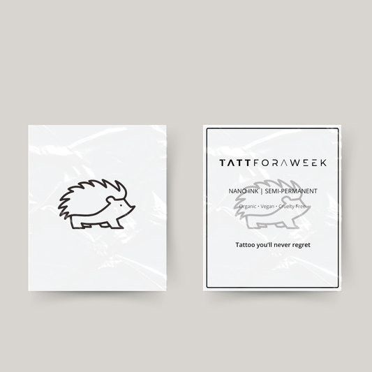 Temporary tattoo hedgehog