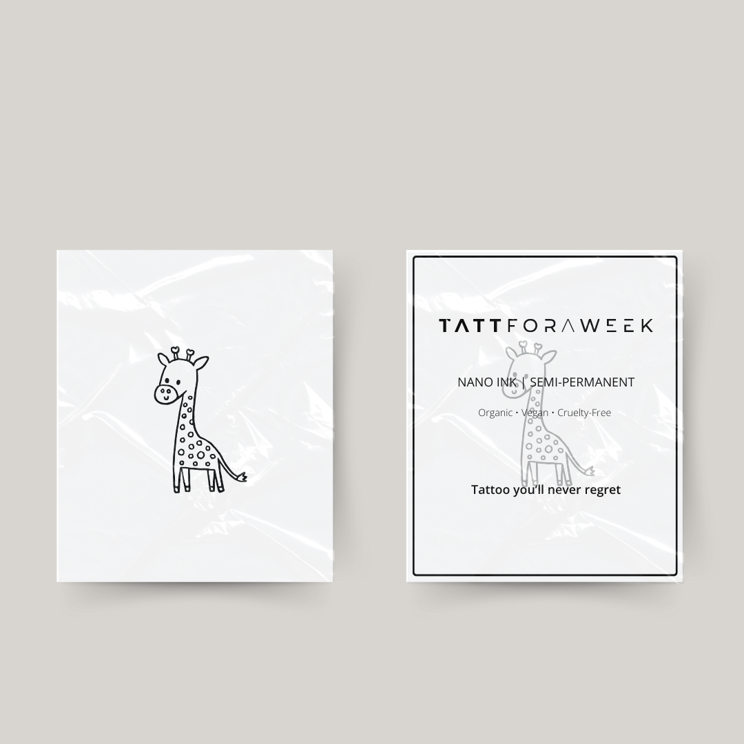 Temporary tattoo giraffe