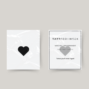 Temporary tattoo black heart