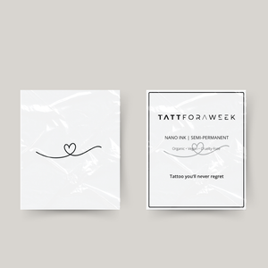 Temporary heart loop tattoo