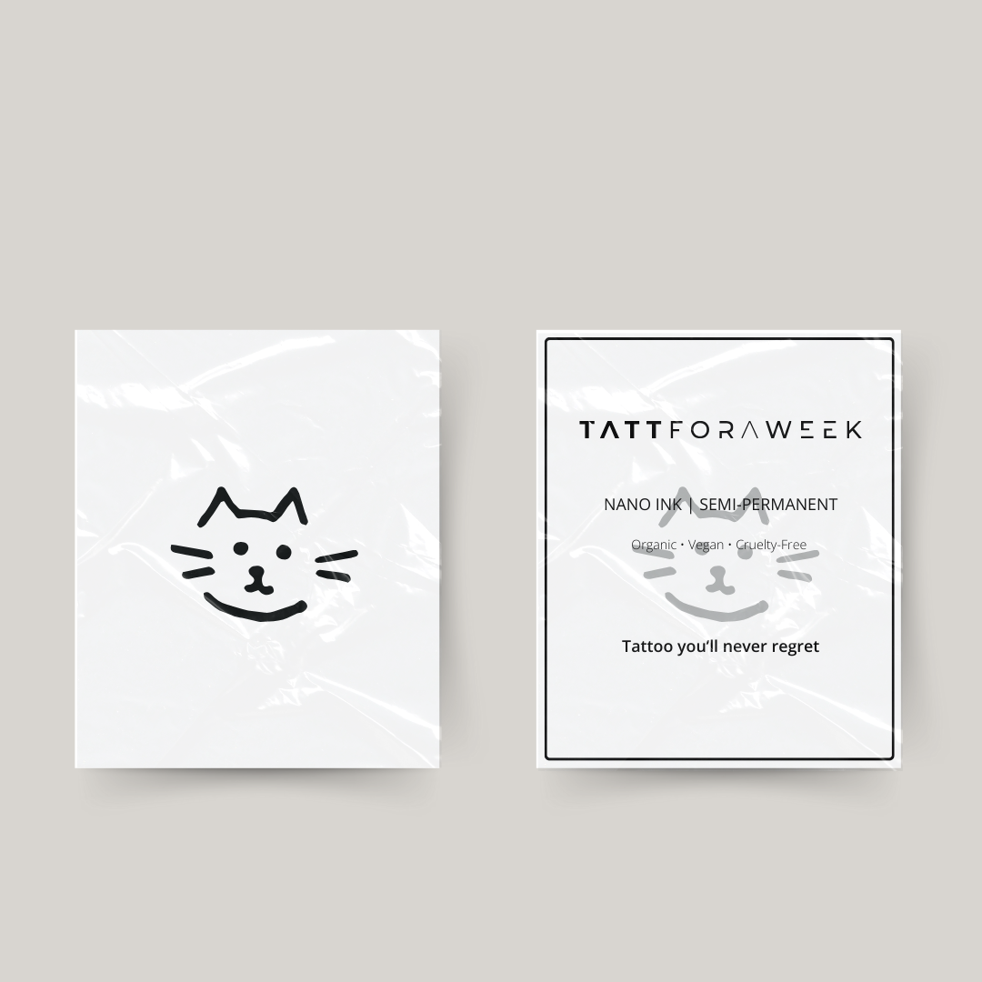 Temporary tattoo kitten